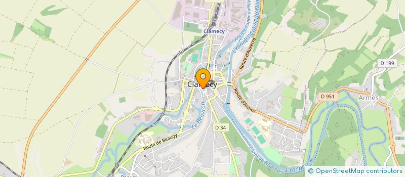 localisation de l'entreprise CC HAUT NIVERNAIS-VAL D'YONNE à CLAMECY