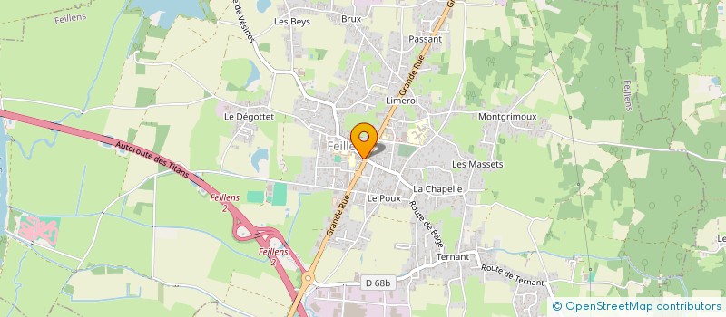 localisation de l'entreprise CC HUOT  FEILLENS