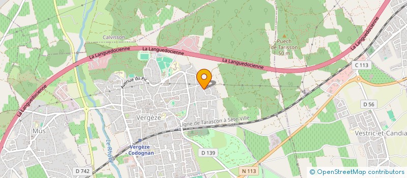 localisation de l'entreprise CC INVEST  VERGEZE