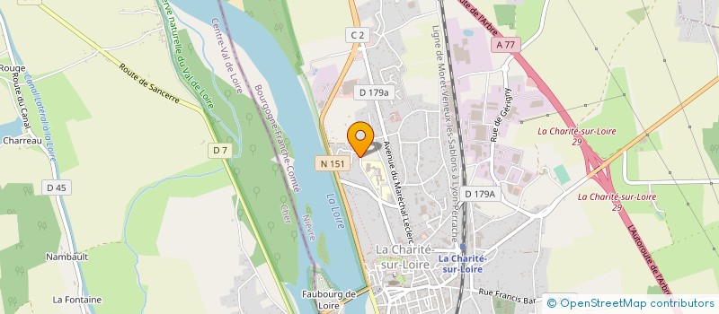 localisation de l'entreprise CC LES BERTRANGES à LA CHARITE-SUR-LOIRE