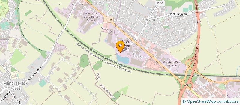 localisation de l'entreprise CC LOC PARIS EST  SERVON