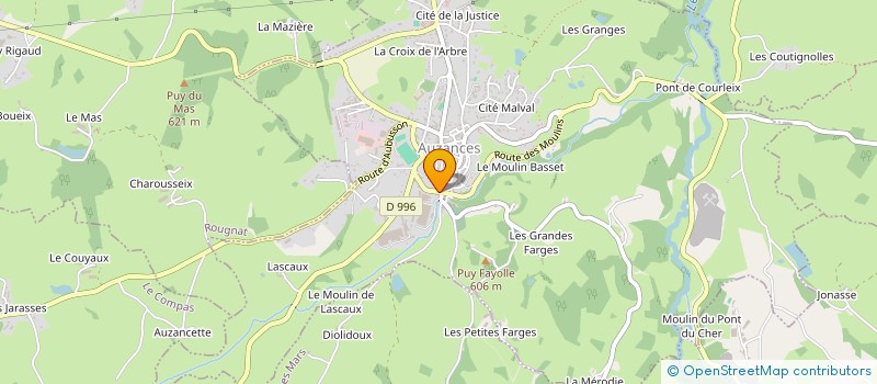 localisation de l'entreprise CC MARCHE ET COMBRAILLE EN AQUITAINE à AUZANCES