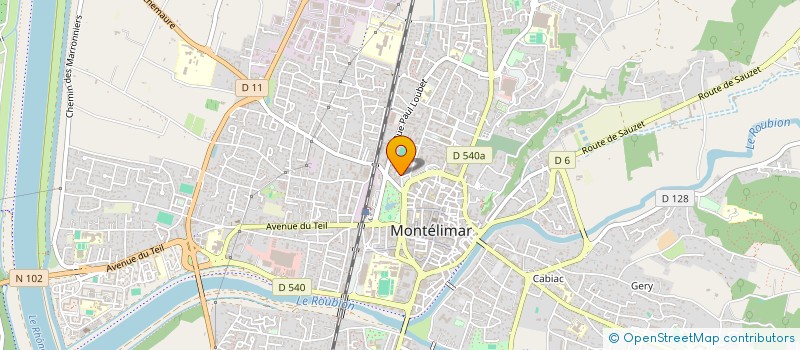 localisation de l'entreprise CC OFFICE à MONTELIMAR