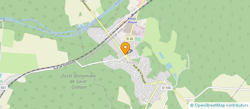 localisation de l'entreprise CC PICARDIE DES CHATEAUX à PINON