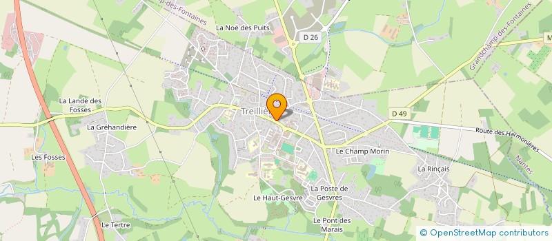 localisation de l'entreprise CC SERVICES  TREILLIERES