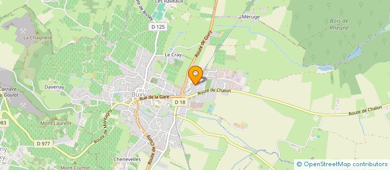 localisation de l'entreprise CC  SUD COTE CHALONNAISE  BUXY