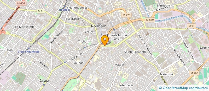 localisation de l'entreprise CC3I à ROUBAIX
