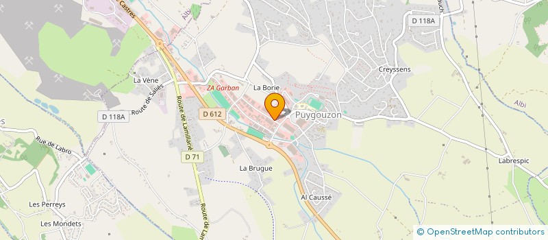 localisation de l'entreprise CC81 à PUYGOUZON