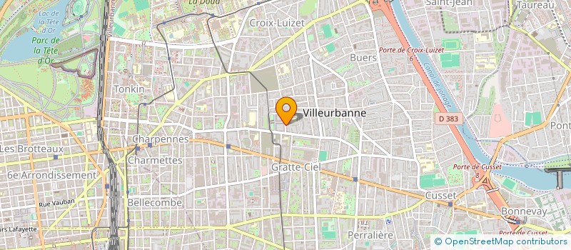 localisation de l'entreprise CCA IMMO  VILLEURBANNE