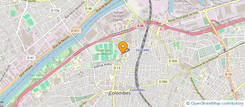 localisation de l'entreprise CCB PRO  COLOMBES
