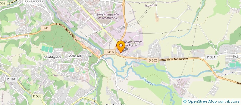 localisation de l'entreprise CCBE POSE à ESTRABLIN