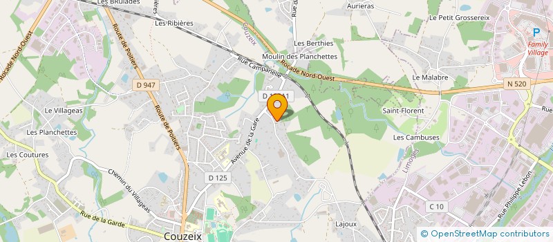 localisation de l'entreprise CCC à COUZEIX