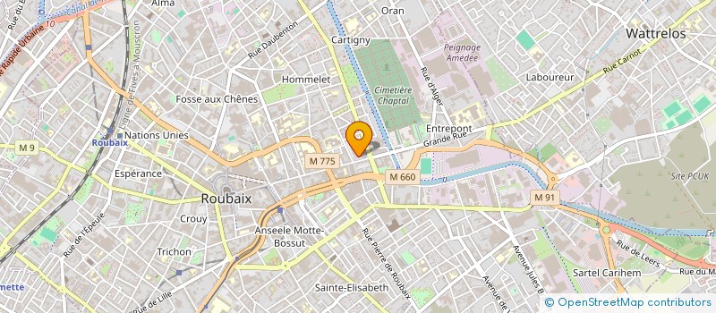 localisation de l'entreprise CCC SARL  ROUBAIX