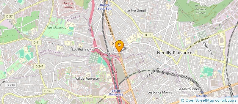 localisation de l'entreprise CCCD à ROSNY-SOUS-BOIS