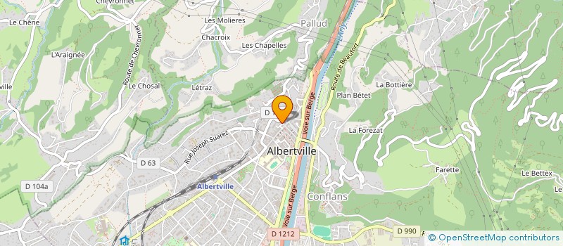 localisation de l'entreprise CCCT TAXI ETS P PIGUET à ALBERTVILLE
