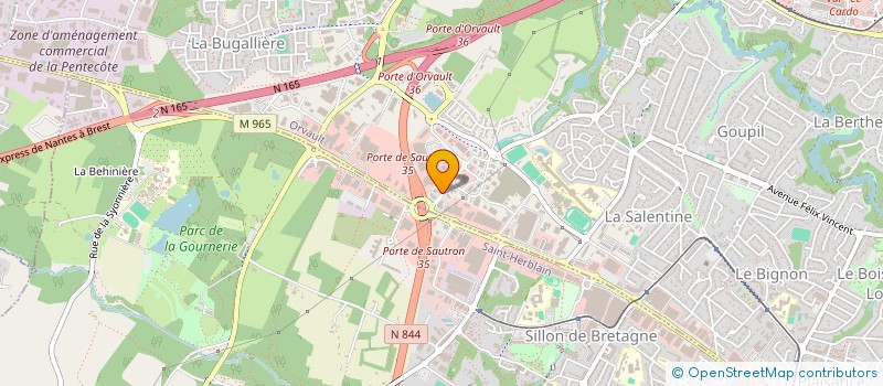 localisation de l'entreprise CCD DEVELOPPEMENT à ORVAULT