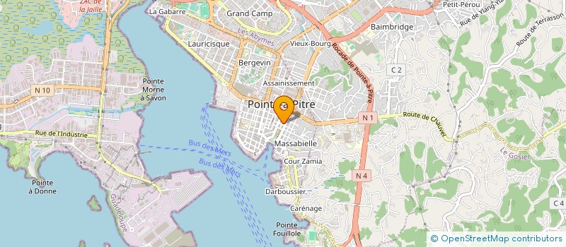localisation de l'entreprise CCDG COMITE CHRETIEN DEVEL GPE à POINTE-A-PITRE