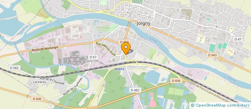 localisation de l'entreprise CCF à JOIGNY