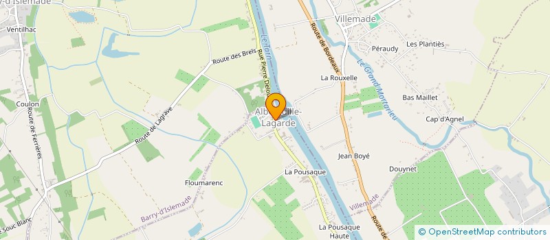 localisation de l'entreprise CCFA  ALBEFEUILLE-LAGARDE