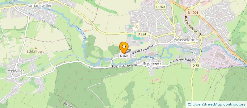 localisation de l'entreprise CCFH  WASSELONNE