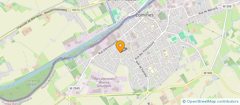 localisation de l'entreprise CCFP  COMINES