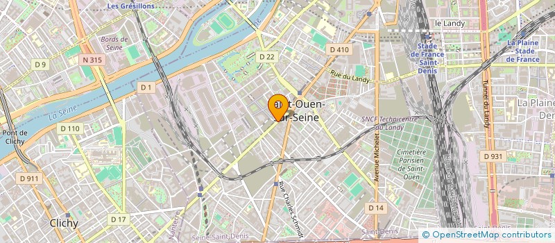 localisation de l'entreprise CCGP SAINT OUEN  SAINT-OUEN-SUR-SEINE