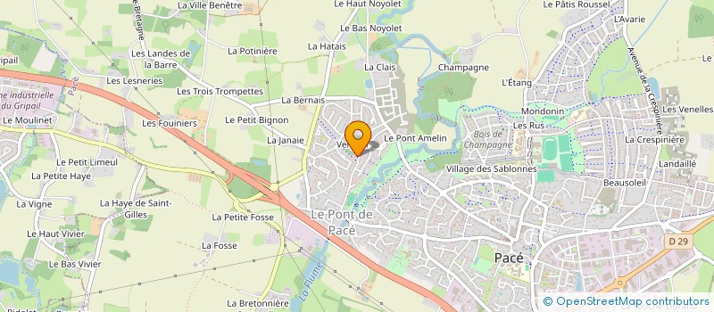 localisation de l'entreprise CCH  PACE