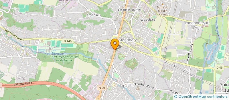 localisation de l'entreprise CCIDF  LINAS