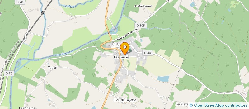 localisation de l'entreprise CCJ 24  PARCOUL-CHENAUD