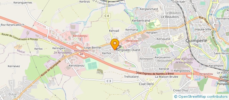 localisation de l'entreprise CCL  QUIMPERLE