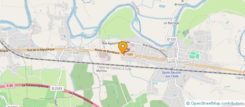 localisation de l'entreprise CCL MENUISERIE  SAINT-SEURIN-SUR-L'ISLE