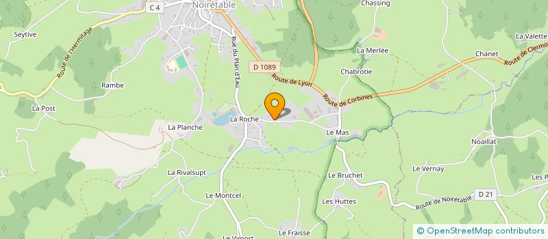 localisation de l'entreprise CCM  NOIRETABLE