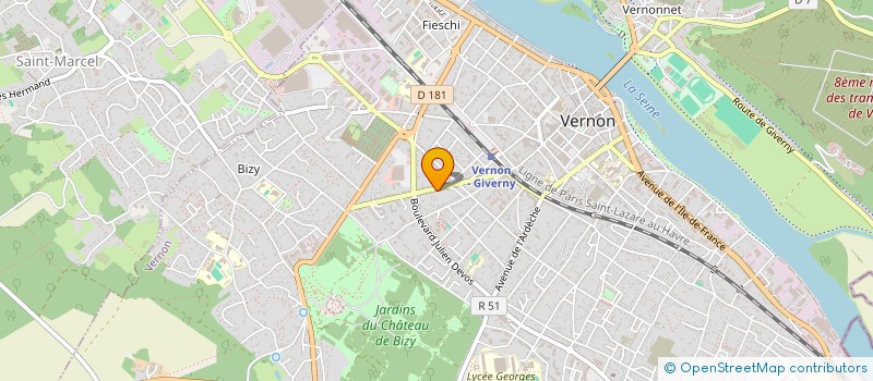 localisation de l'entreprise CCM  VERNON