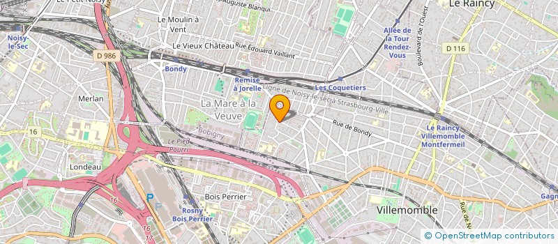 localisation de l'entreprise CCM  VILLEMOMBLE