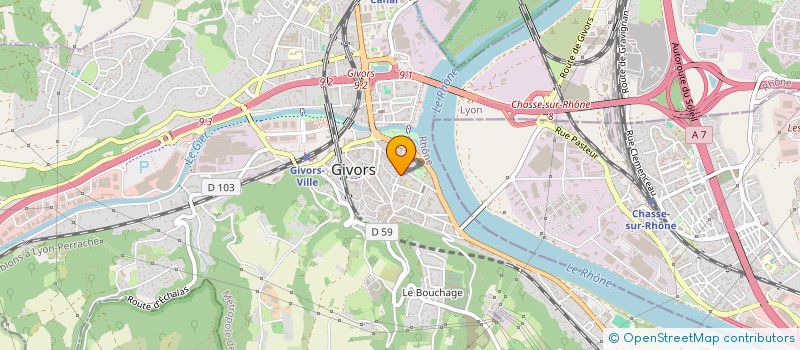 localisation de l'entreprise CCM CHARPENTE COUVERTURE MAGALHAES  GIVORS