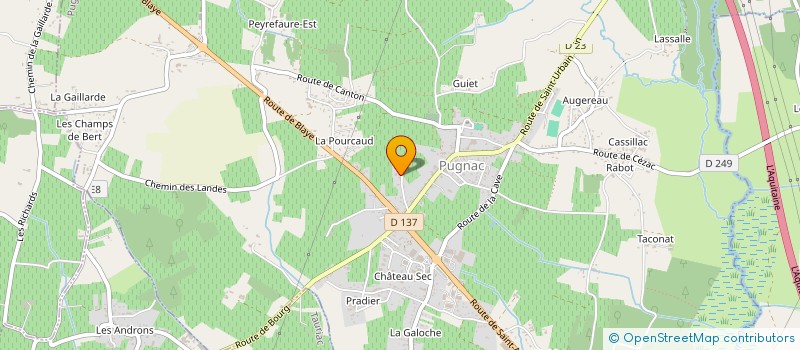 localisation de l'entreprise CCM  (CHARPENTE COUVERTURE MONTEIL)  PUGNAC