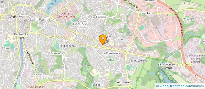 localisation de l'entreprise CCM DE VANNES LE POULFANC  SENE