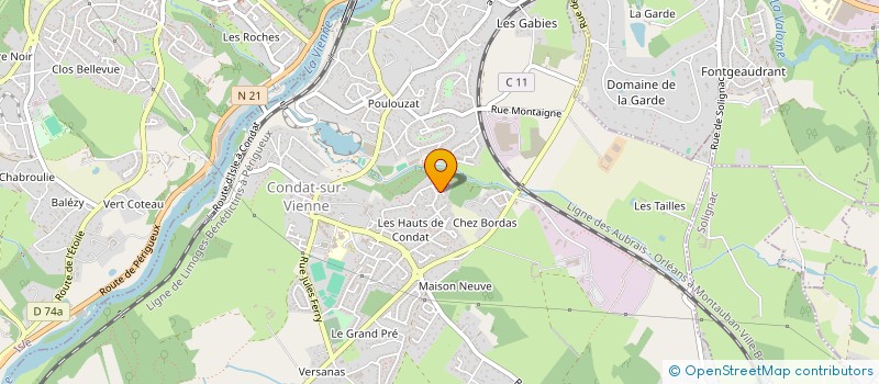 localisation de l'entreprise CCM-DEBERTEIX  CONDAT-SUR-VIENNE