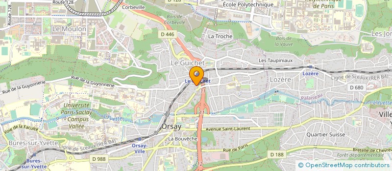 localisation de l'entreprise CCMN (CENTRE CERVEAU MOELLE ET NERF) à ORSAY