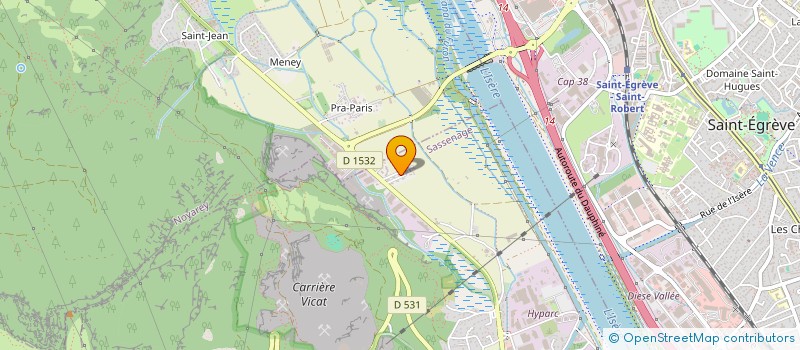 localisation de l'entreprise CCPB - CARRIERE ET CARBONATE DU PONT BARRAGE  SASSENAGE