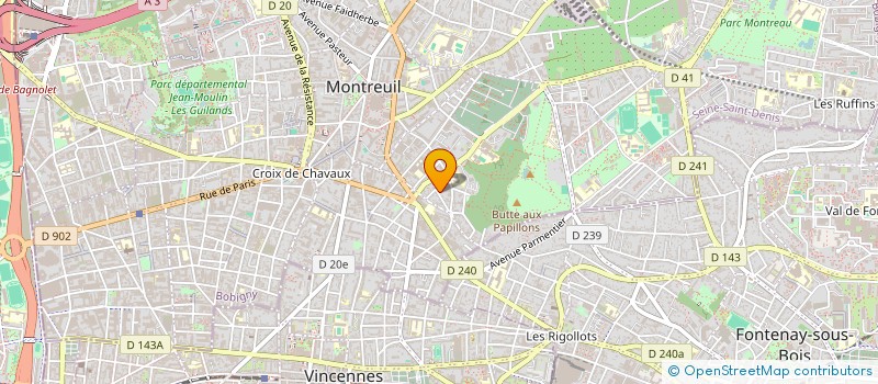 localisation de l'entreprise CCR GESTION à MONTREUIL