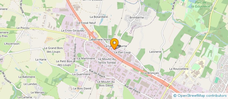 localisation de l'entreprise CCV COUVERTURE CHARPENTE VIDEMENT à SAINT-HERBLAIN