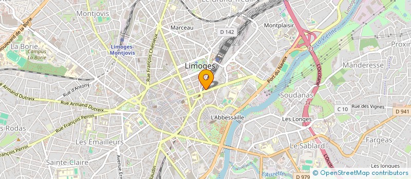 localisation de l'entreprise CD 87 à LIMOGES