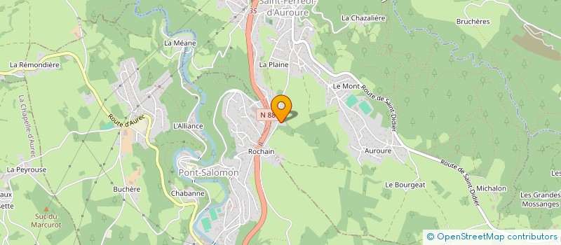 localisation de l'entreprise CD BTP à SAINT-FERREOL-D'AUROURE