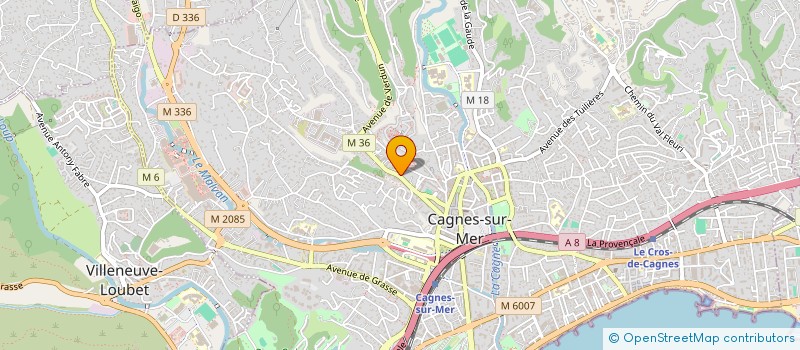 localisation de l'entreprise CD CARROSSERIE à CAGNES-SUR-MER