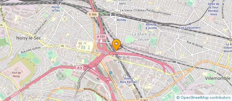 localisation de l'entreprise CD CONSTRUCTION à ROSNY-SOUS-BOIS