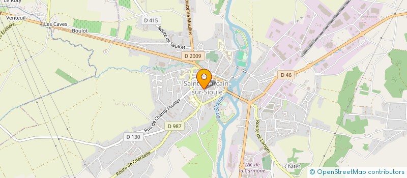 localisation de l'entreprise CD DE CYCLISME DE L'ALLIER  SAINT-POURCAIN-SUR-SIOULE