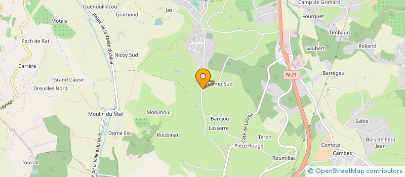 localisation de l'entreprise CD IMMO 47  PUJOLS