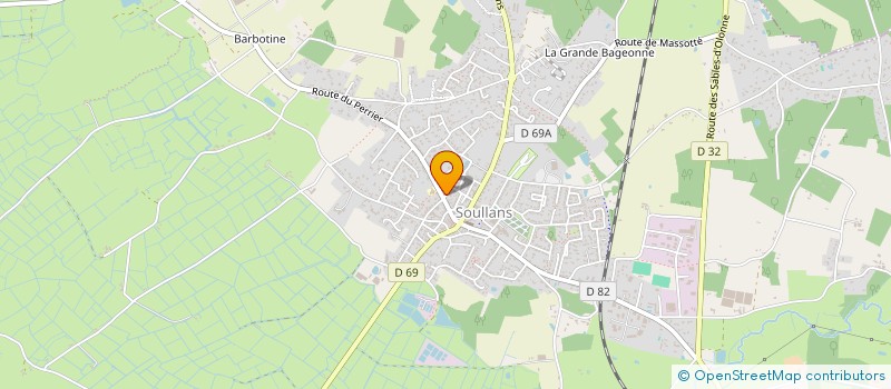 localisation de l'entreprise CD IMMO à SOULLANS