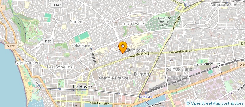 localisation de l'entreprise CD INVESTISSEMENT à LE HAVRE